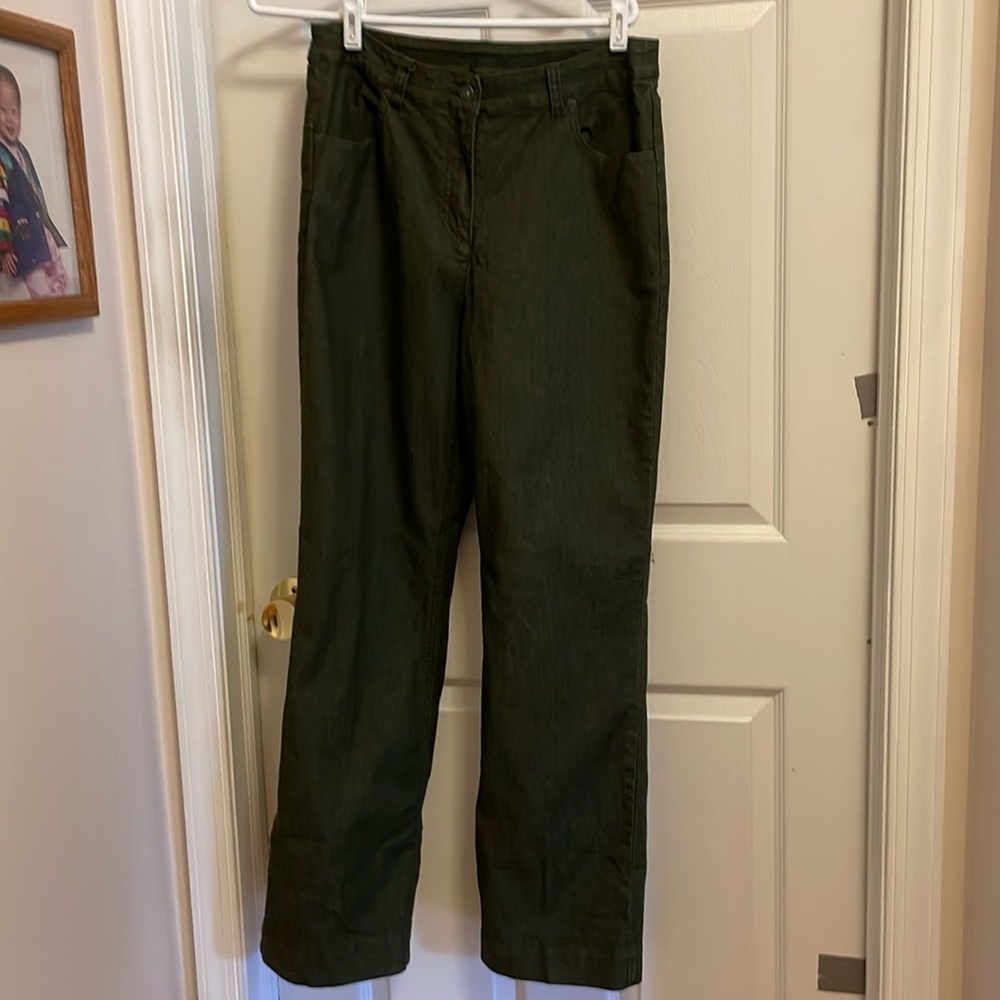 Christopher & Banks green denim trousers Size 10
